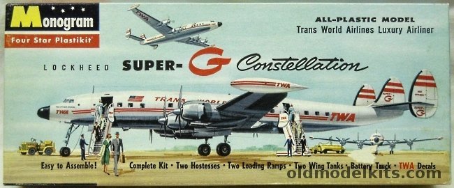 Monogram 1/131 TWA Super G Constellation - Four Star Issue, P19-98 plastic model kit